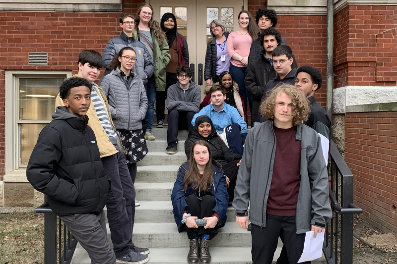 Metro students at Oxley Hall- instructors Angy Berntholdt and Carly Dickinson in the back right