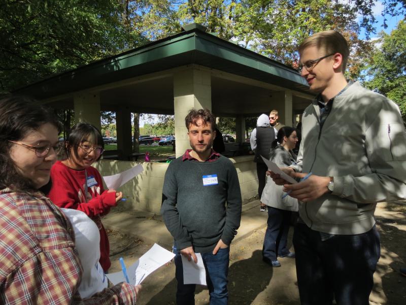 Students playing a get-to-know-you game