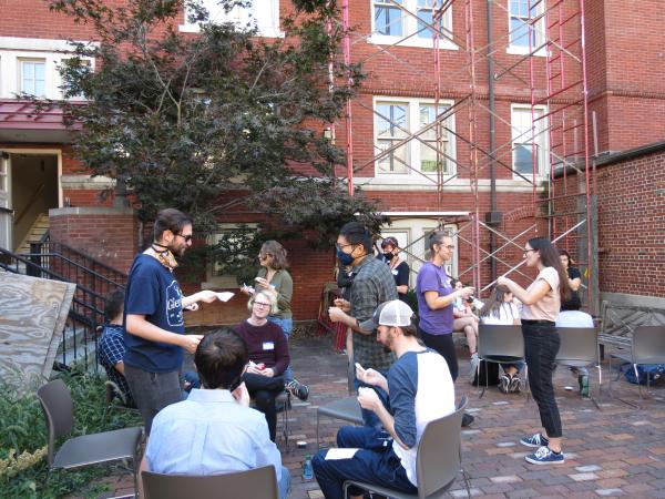 People in Oxley Courtyard