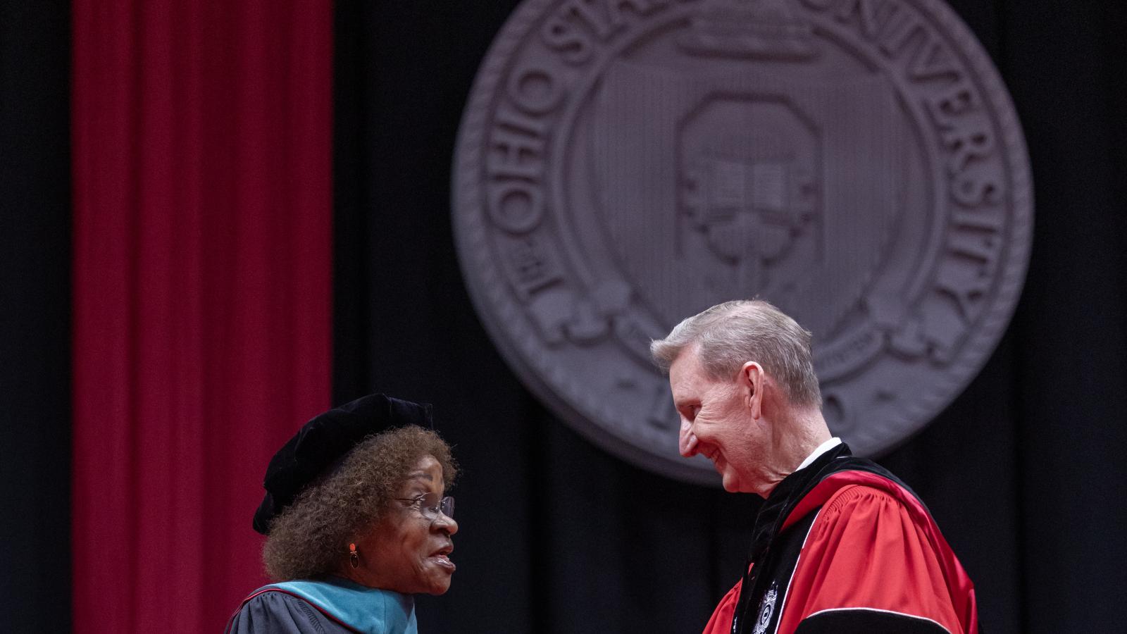 Lwanga King receives her doctorate from President Carter